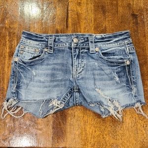Miss Me Signature Crop size 27 Distressed Jean Denim Shorts